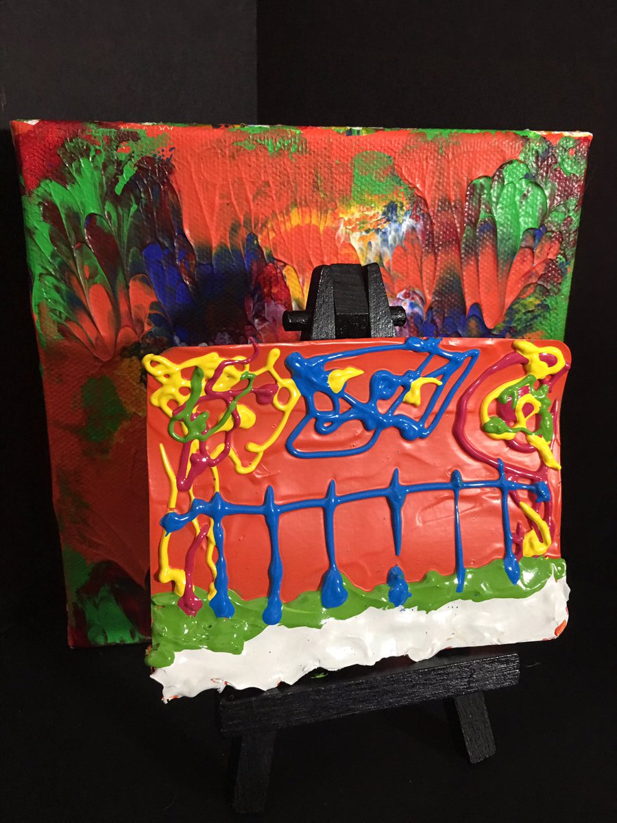 a_moody_artist's tweet photo. #scribbleart on card stock / #Acrylic on 6x6 canvas.
#abstractpainting #abstractart #doodleart #doodleartist #doodle #deskart #ipaintdaily https://t.co/xWyIForFgM
