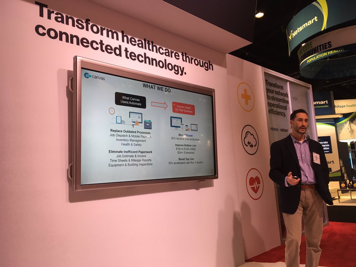 Joe from canvas talking about how they help companies become more digital in their workplaces. #himss17