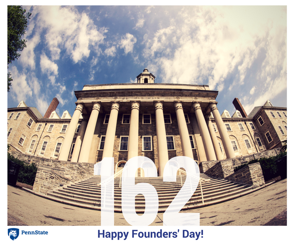 penn_state's tweet photo. Originally known as the Farmer's High School of Pa., each Feb. the @lionambassadors wish a Happy Birthday to Penn State! Here's to 162 more. https://t.co/DmR1qZeB2T