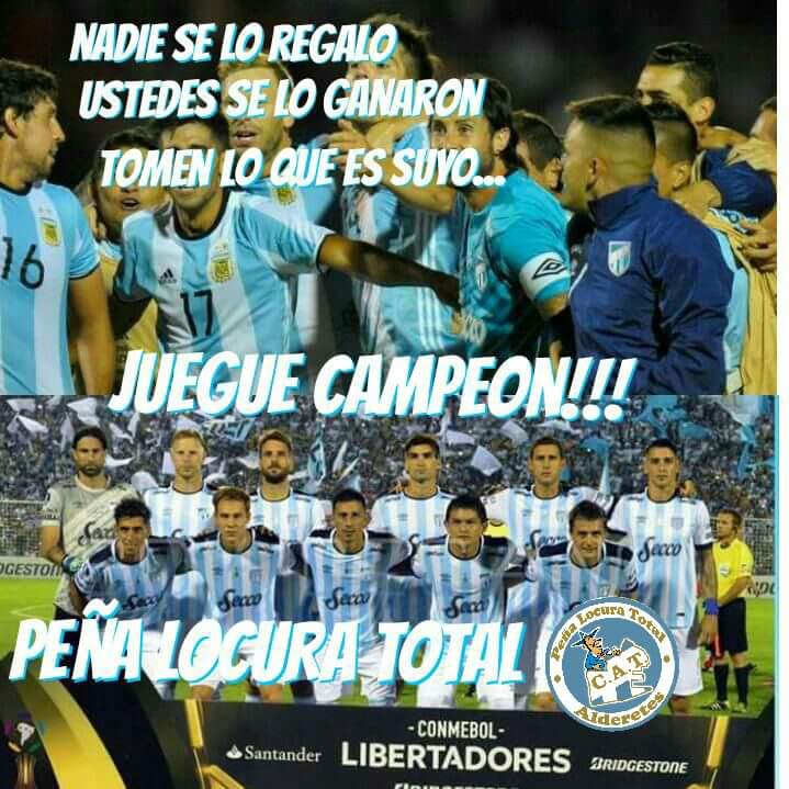LocuraTotalAld's tweet photo. Nunca caminaran solos!
Juegue campeón juegue!

Peña Locura Total - Alderetes https://t.co/kHv4m3EsDv