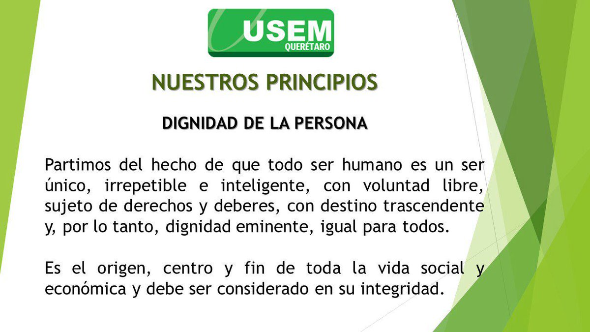 USEMQueretaro's tweet photo. En @usem @confe_usem creemos en la dignidad de la persona. https://t.co/TbuVhxWQ0p