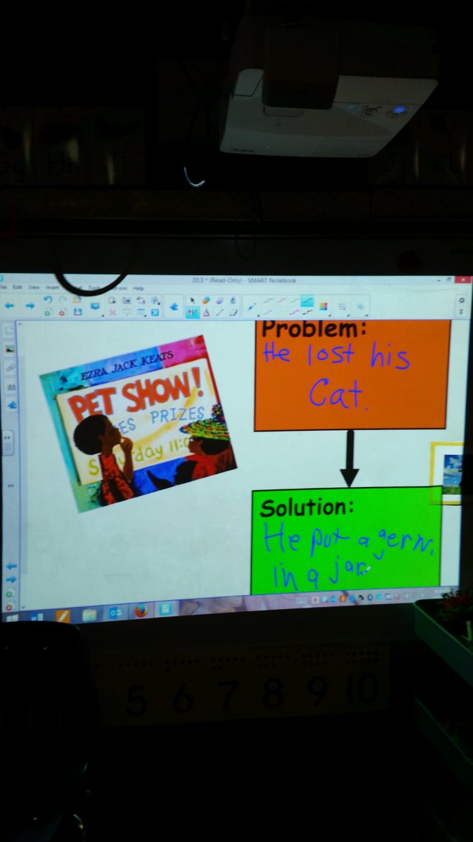 Working on problem and solution in Literacy today!
