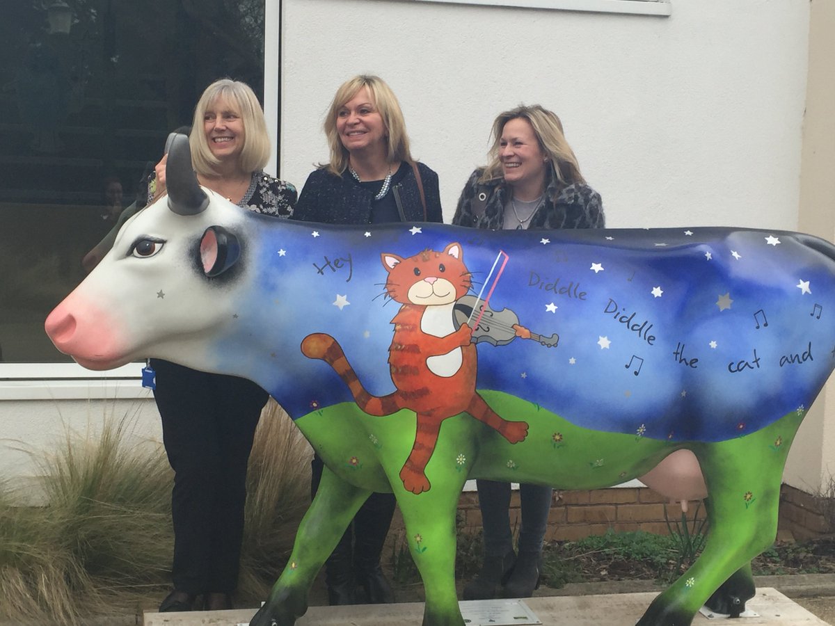 Thank you to The Banyards who bought #Alfie at <a href="/CowParadeSurrey/">CowParadeSurrey</a> and have very generously given him to <a href="/SSChospices/">Shooting Star Children's Hospices</a> to live in the garden!