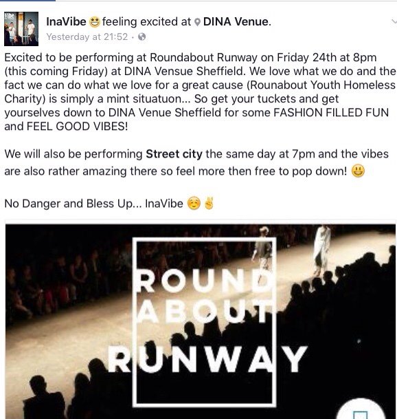 bd_promotions's tweet photo. #InaVibe #Sheffieldevents #Sheffieldgigs #WhatsonSheffield #Sheffield #Sheffieldfashion #Sheffieldcharity #Sheffield #DinaVenue https://t.co/IMMgygPIGz