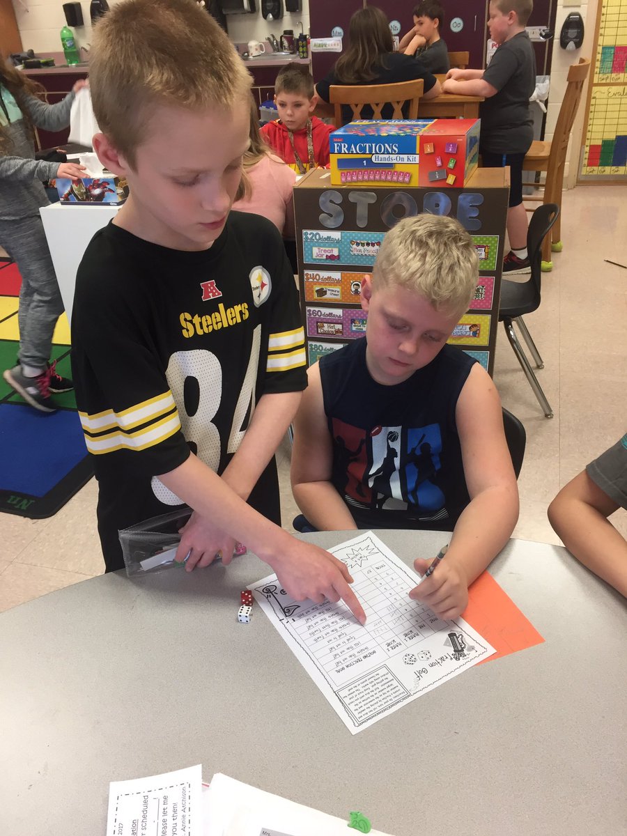 MrsAJSully's tweet photo. Playing a little fraction golf! #ThirdGradeMath #SpartaElementary https://t.co/ELz0tcRdTI