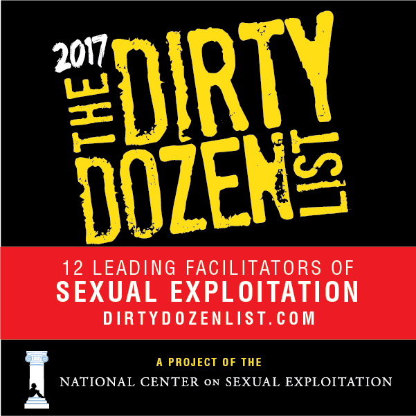 Porn_Harms's tweet photo. Did you see who made the 2017 Dirty Dozen List?

Find out here: https://t.co/2MdQPy9wBm https://t.co/Bnlr8n1MGm