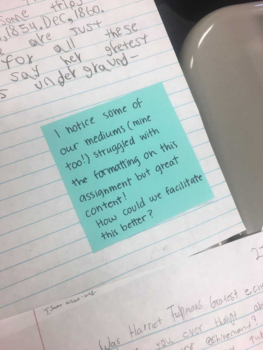 Lemke4thGrade's tweet photo. Leaving warm & cool feedback on S work samples. I have the best team! #smartertogether #vulnerabilityiskey @KristiKing11 @JairiaDiggs https://t.co/EDEWpW2UID