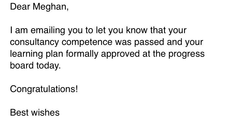 MeghLins's tweet photo. Best email received today, actually this week / year 😅🎉👌🙌 #competent #stage2trainee #healthpsychology @ProfRodham @gemma_hurst @Dr_Masterson https://t.co/9Wq8dUaley