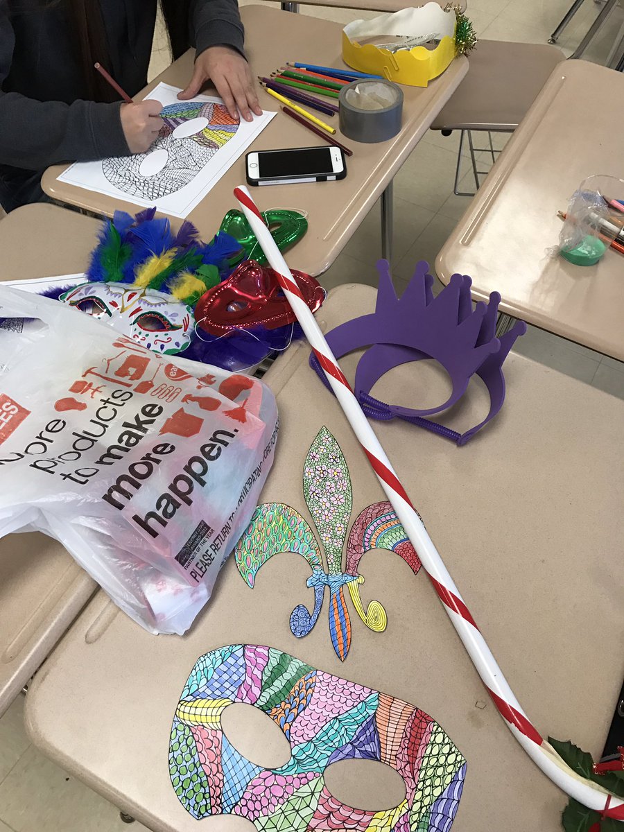 CollsFrench's tweet photo. We're excited to be getting ready for our Mardi Gras celebration! #chsonegoodthing https://t.co/KLij1FfiQx