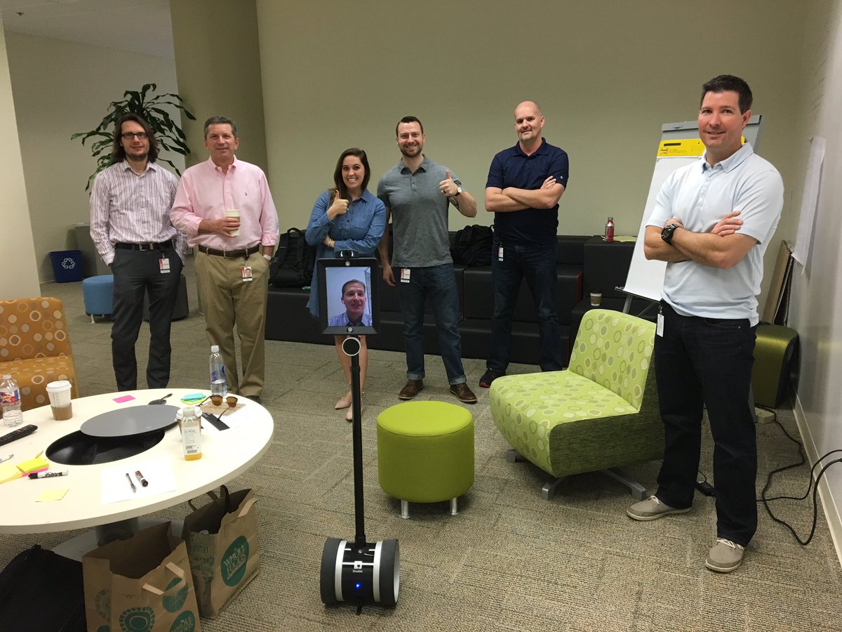 Garvin17's tweet photo. Full team in action! @TA_Mission @DoubleRobotics. #AX https://t.co/EIemtfQKsi