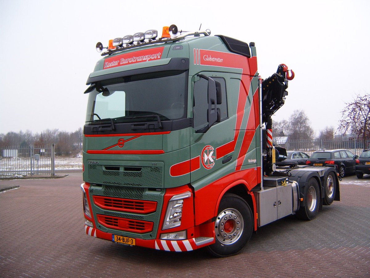 TSJager's tweet photo. Nieuwe Volvo FH met kraan voor Koster Eurotransport BV te Wolvega https://t.co/ZLPrIqv57n