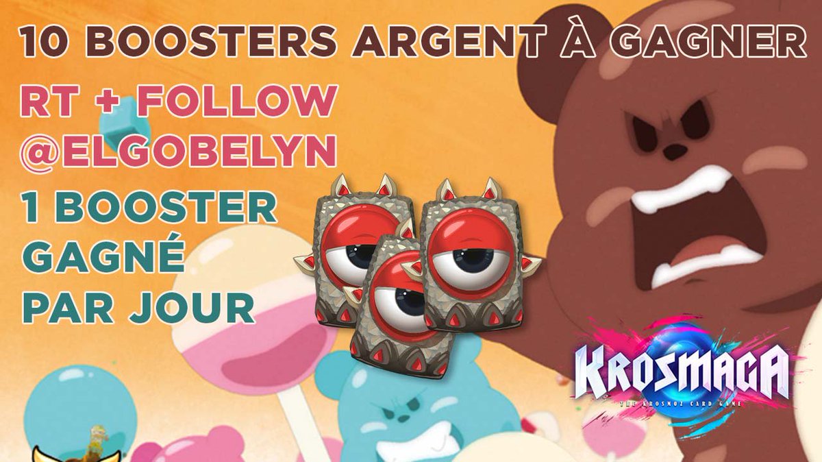 ElGobelyn's tweet photo. 10 BOOSTERS À GAGNER ! #RT + FOLLOW @ElGobelyn 1 booster à gagner par jour ! #Krosmaga https://t.co/gxYneo2flB