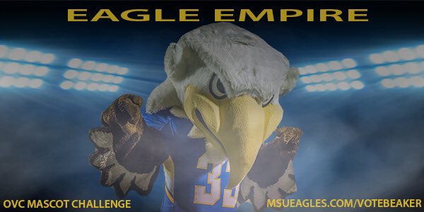 MSUEagles's tweet photo. Eagle fans! Show Beaker some love and vote for him in the OVC Mascot Challenge! 🦅 https://t.co/PiVjkYmzxj https://t.co/AsAzKUud4q