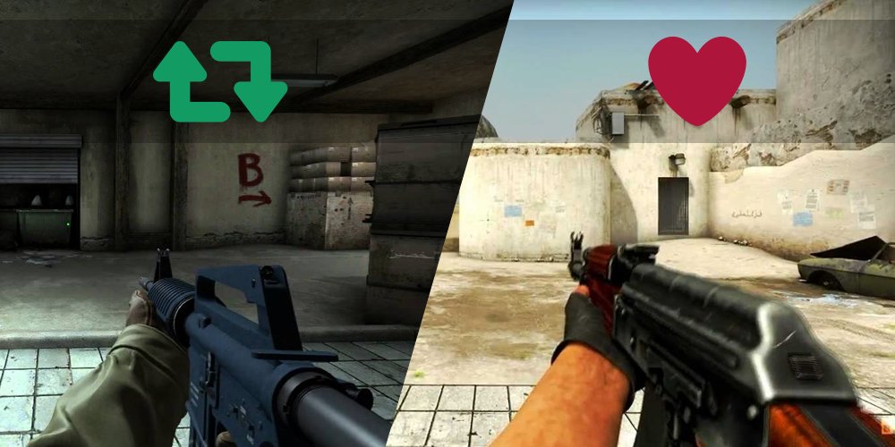 ROCCATFrance's tweet photo. Le débat éternel... M4 ou AK ? #CSGO https://t.co/k03hGvJuos