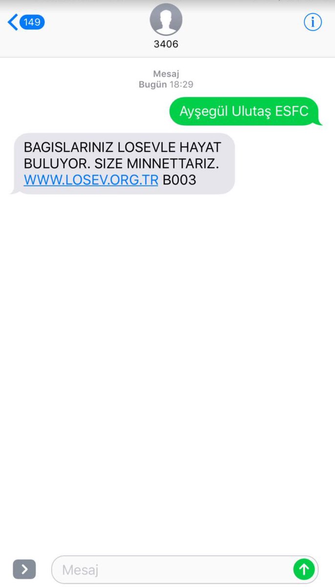▪️Yurt dışı için losev.org.tr/bagis/bagisoze… adresinden yaşadığınız ülke seçilip,ilerlenecektir.
▪️SMS bağışı yalnızca FATURALI hatlar içindir.
