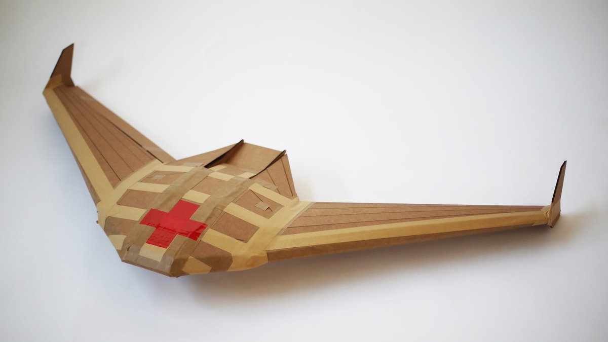 TechCrunch's tweet image. Otherlab's cardboard drone can carry up to 2 lbs, then decompose tcrn.ch/2lLwgty by @etherington
