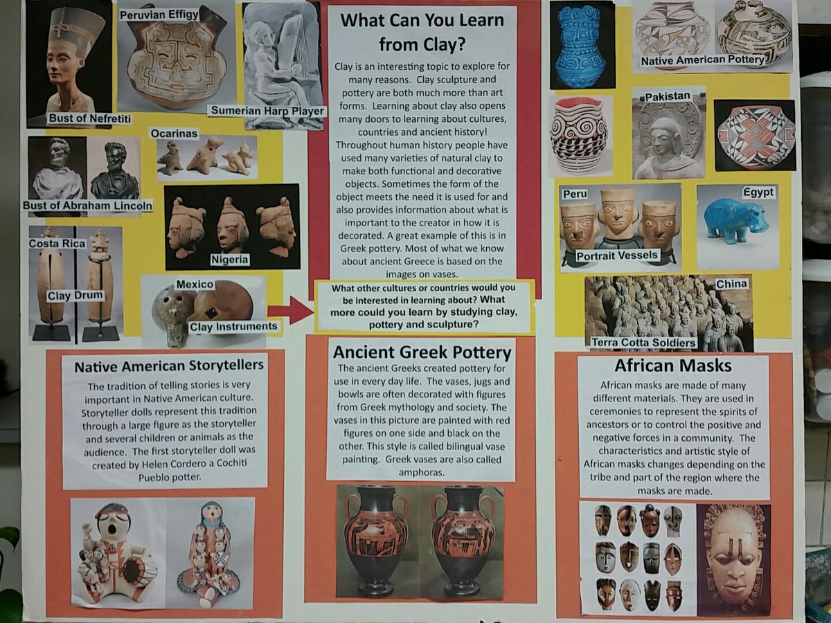 CatieRamsey's tweet photo. Learning about clay sculpture & pottery. Students will transform a pinch pot into a functional or sculptural object. #ktmartists #ktmsip16 https://t.co/Opn7oBMKeY