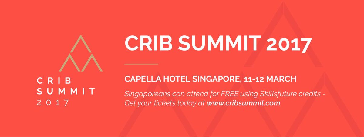 Singaporeans can attend for FREE using their SkillsFuture credits. Head to cribsummit.com for more information. #cribsummit