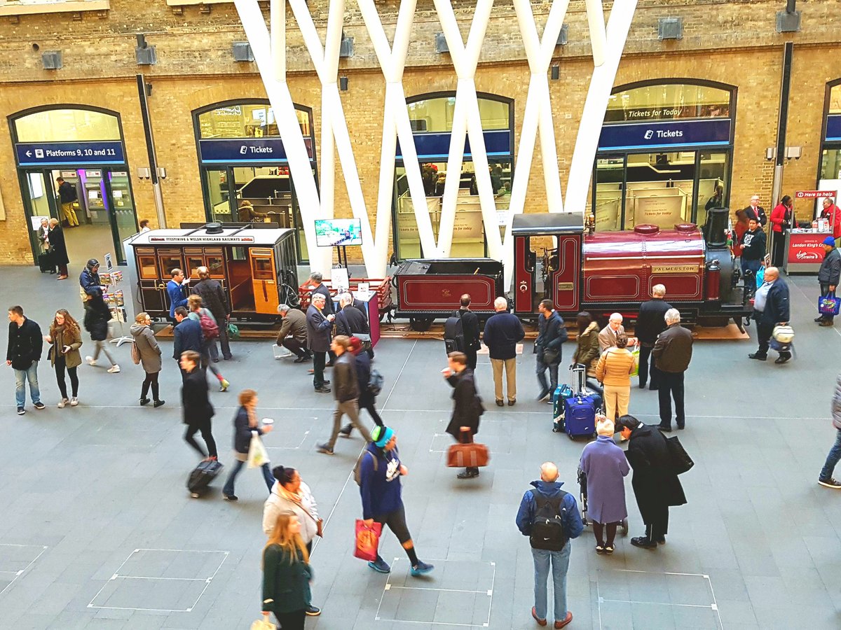 dismithphillips's tweet photo. One of the oldest #steamlocomotives in the world. Great to see the Palmerstone at #kingscross #station @festrail #walesweek #trains #railway https://t.co/HzICLXSoH7