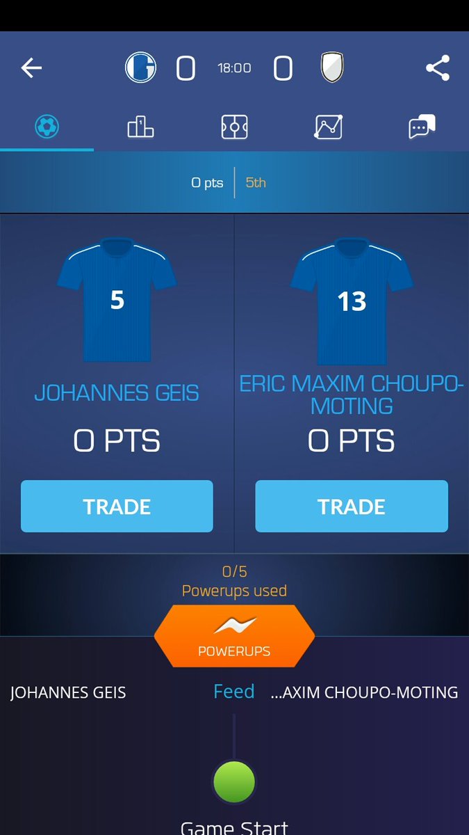justgerian's tweet photo. I just drafted Johannes Geis &amp; Eric Maxim Choupo-Moting on @UltimateFanLive for #S04 v #PAOK https://t.co/h62mZaGIs6