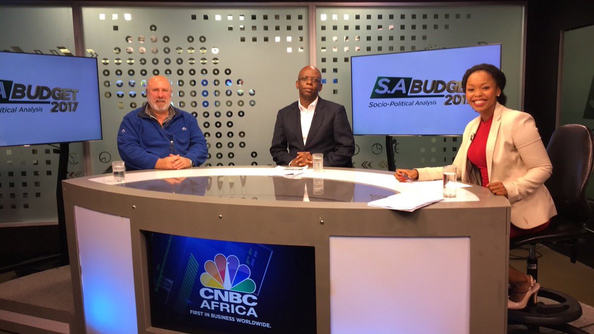 cnbcafrica's tweet photo. #Sarakinsky on @cnbcafrica now comparing the socio-political outcomes of #SONA2017 & #Budget2017 https://t.co/kb1qYaJ4Gx