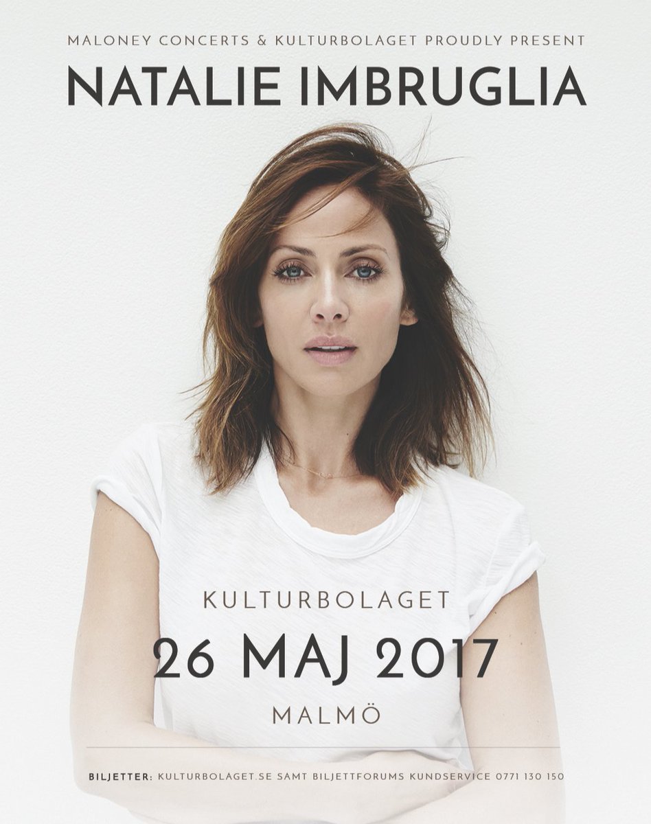 natimbruglia's tweet photo. Just announced – I’ve added a show in Malmo, Sweden on May 26th! Tickets are available at https://t.co/pRYhqXOOuj https://t.co/nOZHjcwk5Z
