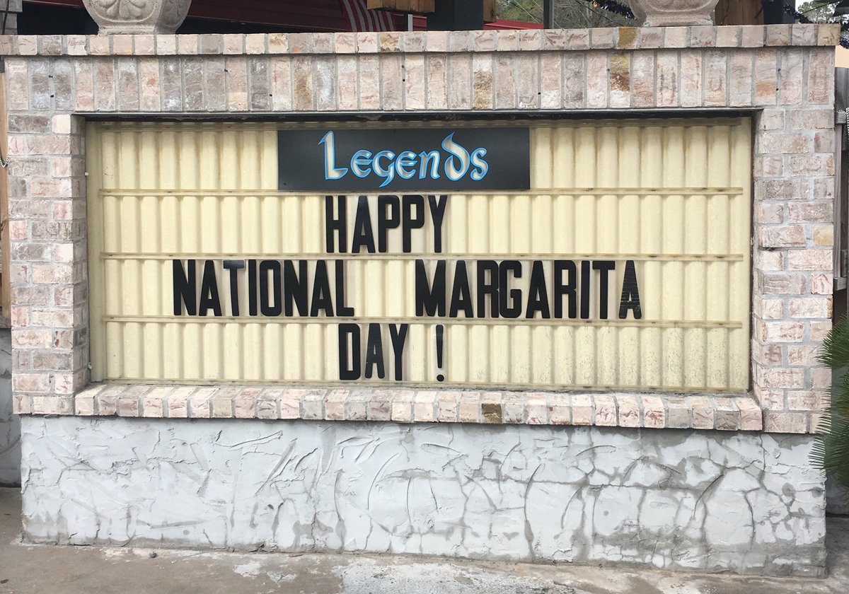 Legends2003's tweet photo. In honor of National Margarita Day , it's $5.00 Legendary Margaritas all day !! Party Responsibly :) https://t.co/jqCrDo7AHm