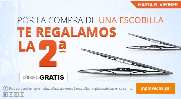 ¡Consigue un limpiaparabrisas totalmente gratis! Usa el código GRATIS y llévatelo en la web de Mister-Auto mister-auto.es
