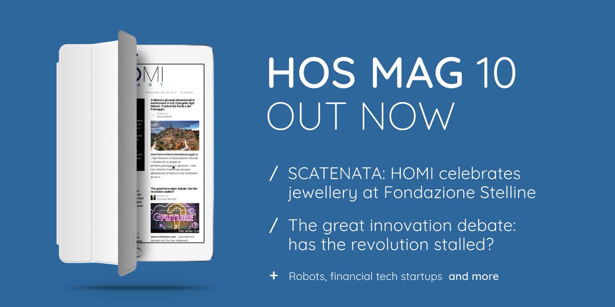 HOMIsmartmilano's tweet photo. In questo numero di #HOSMAG si parla di #jewellery con la mostra “Scatenata”, #innovation e molto altro:
https://t.co/I1B4FeKWXl https://t.co/juI8X4Z5Ri