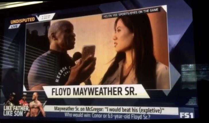 My interview w/ Floyd Mayweather Sr. was on Fox Sports today on Undisputed with <a href="/RealSkipBayless/">Skip Bayless</a> &amp; <a href="/ShannonSharpe/">shannon sharpe</a> @undisputed <a href="/MayweathersH/">Mayweathers house</a>