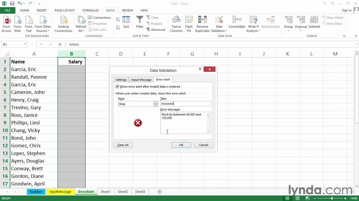 MCTTRAIN1's tweet image. #E_learning #data_modeling Excel 2013 Using the Error Alert tab part5: Free Online Courses & Online Learning from… bit.ly/2lGpSDt