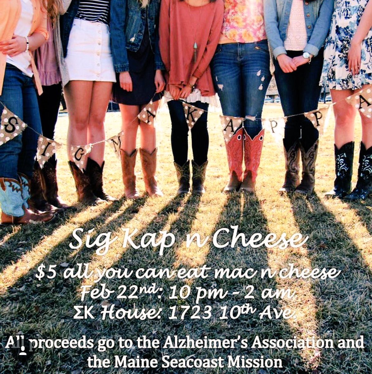 Come support Sigma Kappa during their philanthropy event! Witness @markcarringi1 attempt to eat 25 bowls of mac n cheese! #PikeSupports #ΣΚ