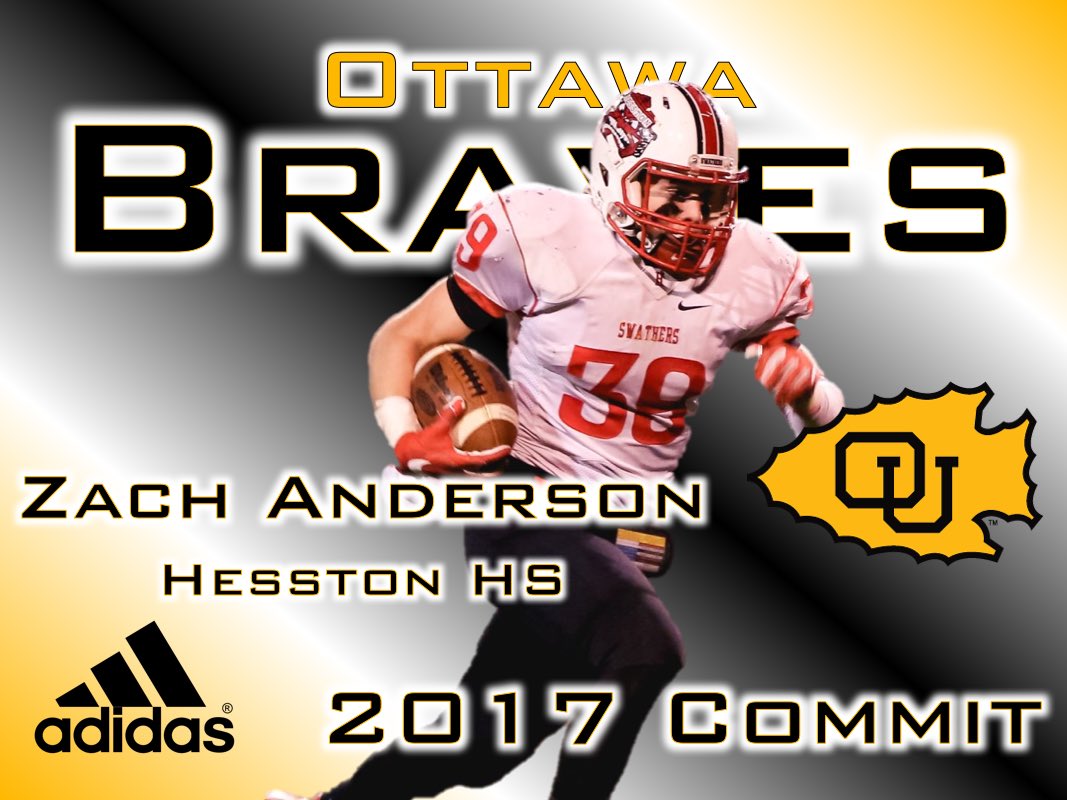 OttawaBravesFB's tweet photo. #BraveNation would like to welcome a hard hitting LB to the Dark Side! Welcome Zach Anderson to the FAMILY https://t.co/s0We3RYVQU