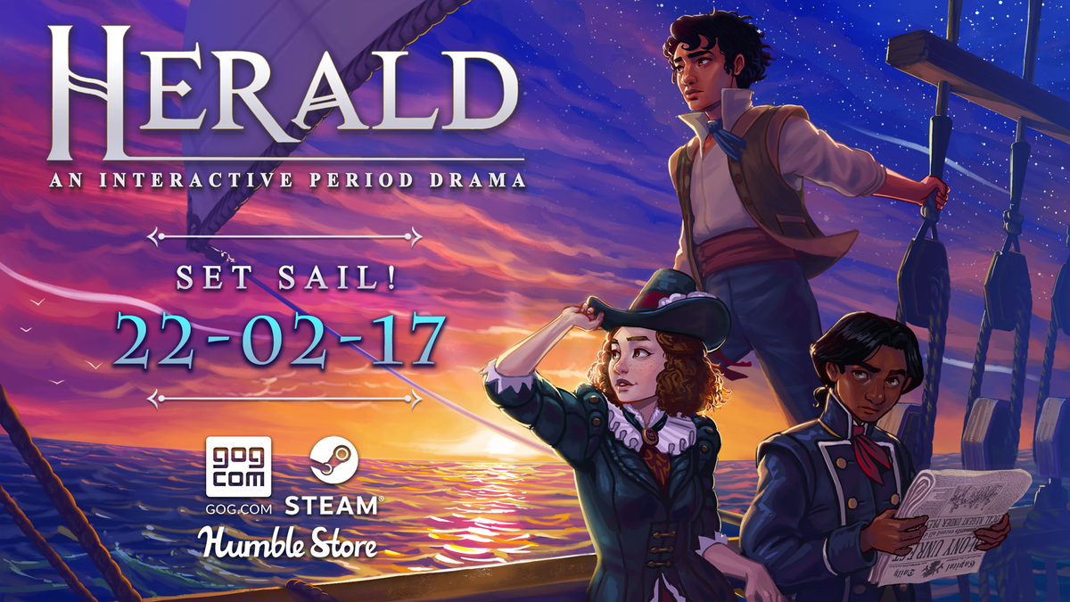 Wispfire's tweet photo. Herald is releasing in less than an hour! Watch our devstream! https://t.co/3yfVpAEU7E #indiedev #visualnovel #gamedev https://t.co/liJnKDeXgN