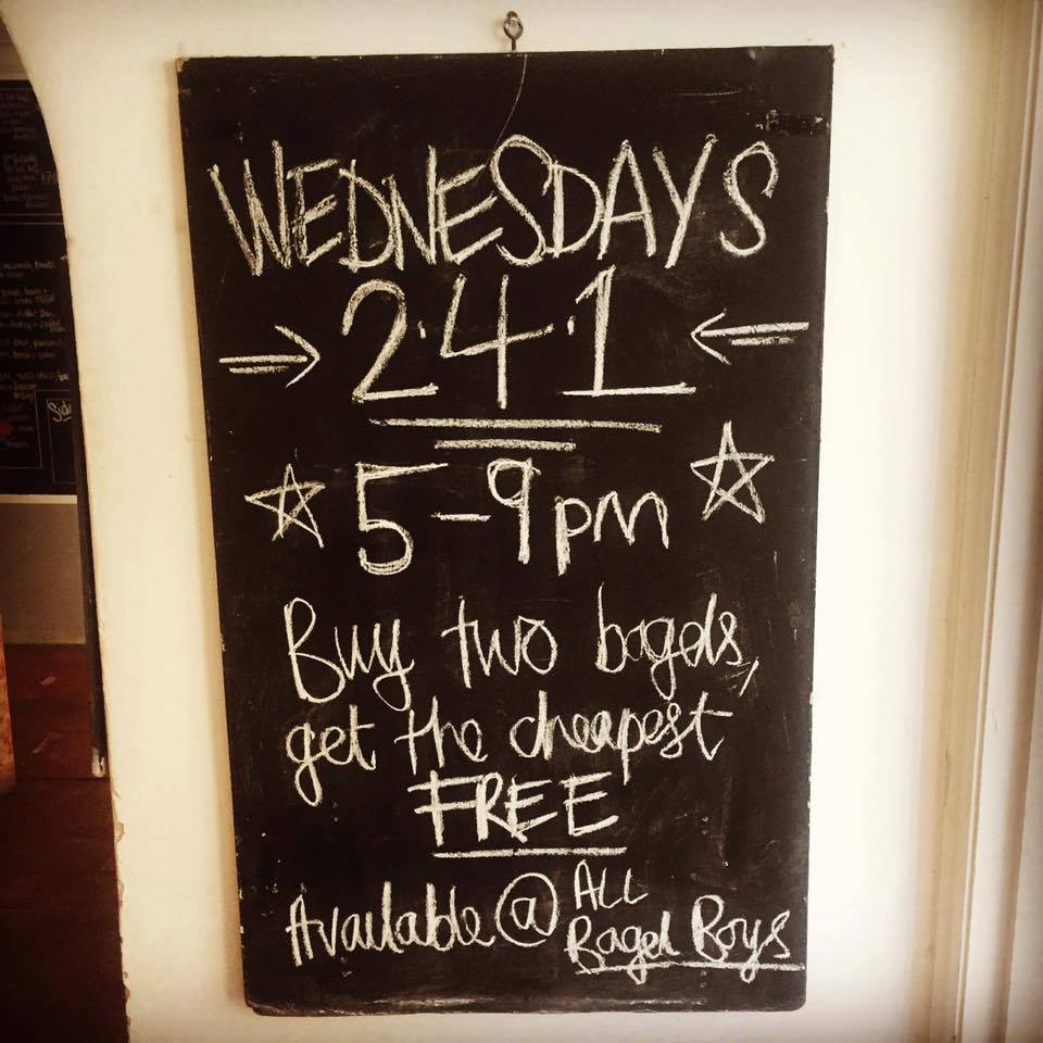 You know the drill by now, 241 all night at every bagel boy. We will throw in a free drink if you share the 241 with your mum. #treatyourmum