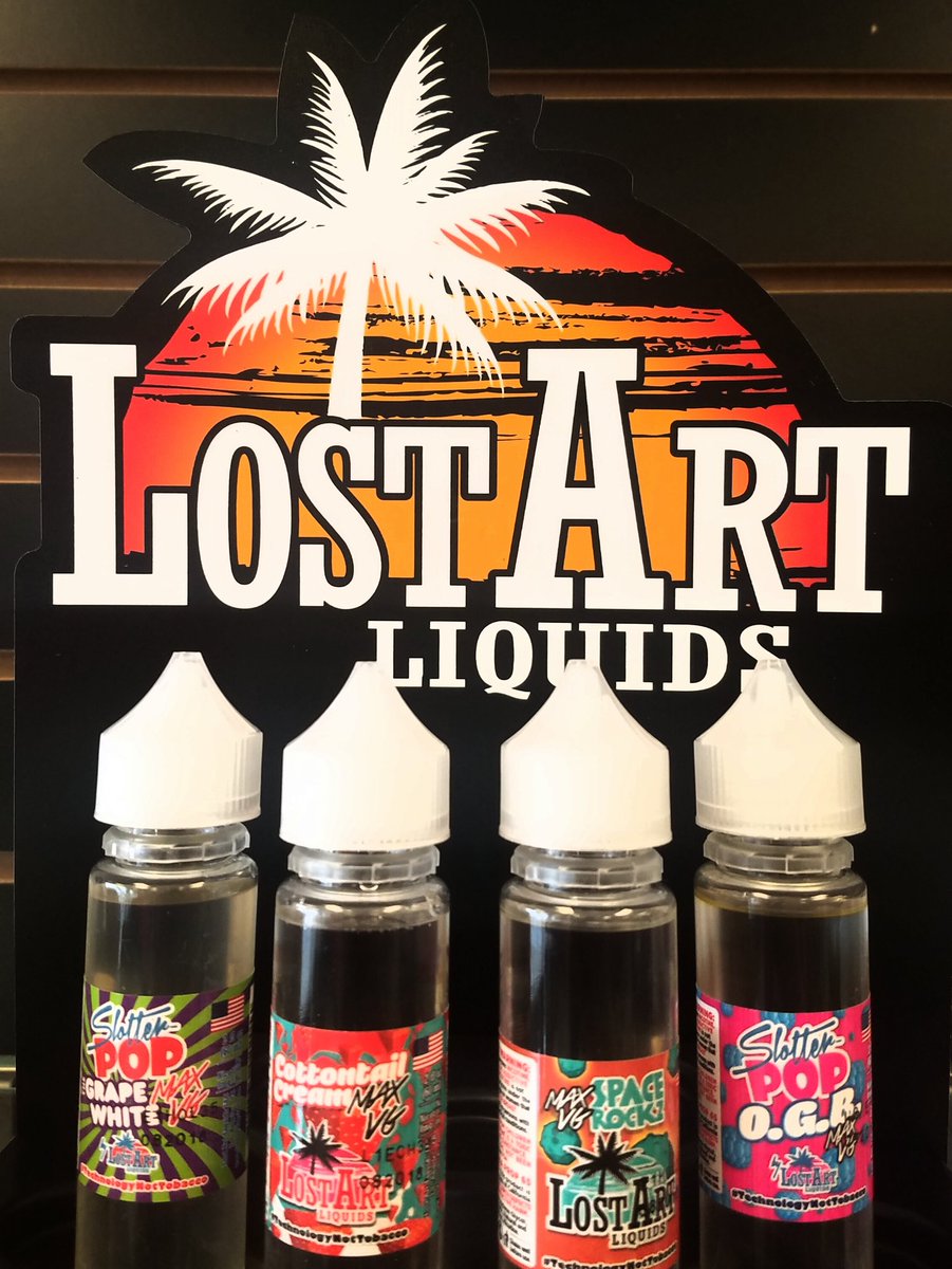 VaporMax2's tweet photo. We now proudly carry Lost Art liquids! Swing by your local store and take your taste buds on a euphoric adventure with these flavors! https://t.co/kkF2RR3BaT