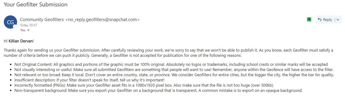 NUIGMedSoc's tweet photo. Hey @Snapchat @snapchatsupport Big event next week. One Issue- Geofilter. denied despite agreeing to guidelines? No feedback, Anyone HELP? https://t.co/d8zJft3YQS