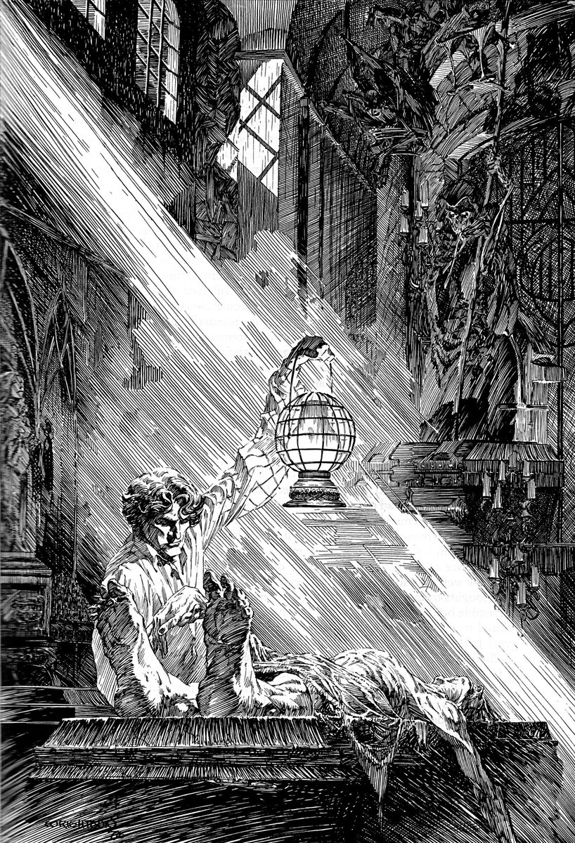 RayWeisfeld's tweet photo. Bernie Wrightson / Frankenstein https://t.co/kLhg0EVCWi