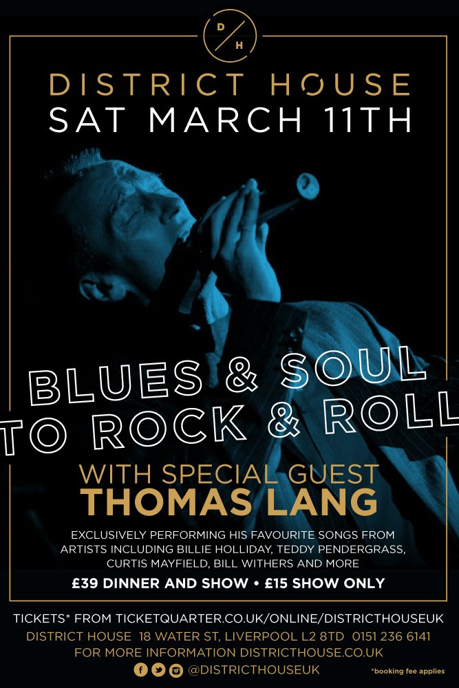 DistrictHouseuk (@districthouseuk) on Twitter photo 11th March-Calling all Blues & Soul to Rock and Roll fans!
Back by popular demand!
With special guest <a href="/thomaslanguk/">Thomas Lang</a>
ticketquarter.co.uk/online/distric… 11th March-Calling all Blues & Soul to Rock and Roll fans!
Back by popular demand!
With special guest <a href="/thomaslanguk/">Thomas Lang</a>
ticketquarter.co.uk/online/distric…