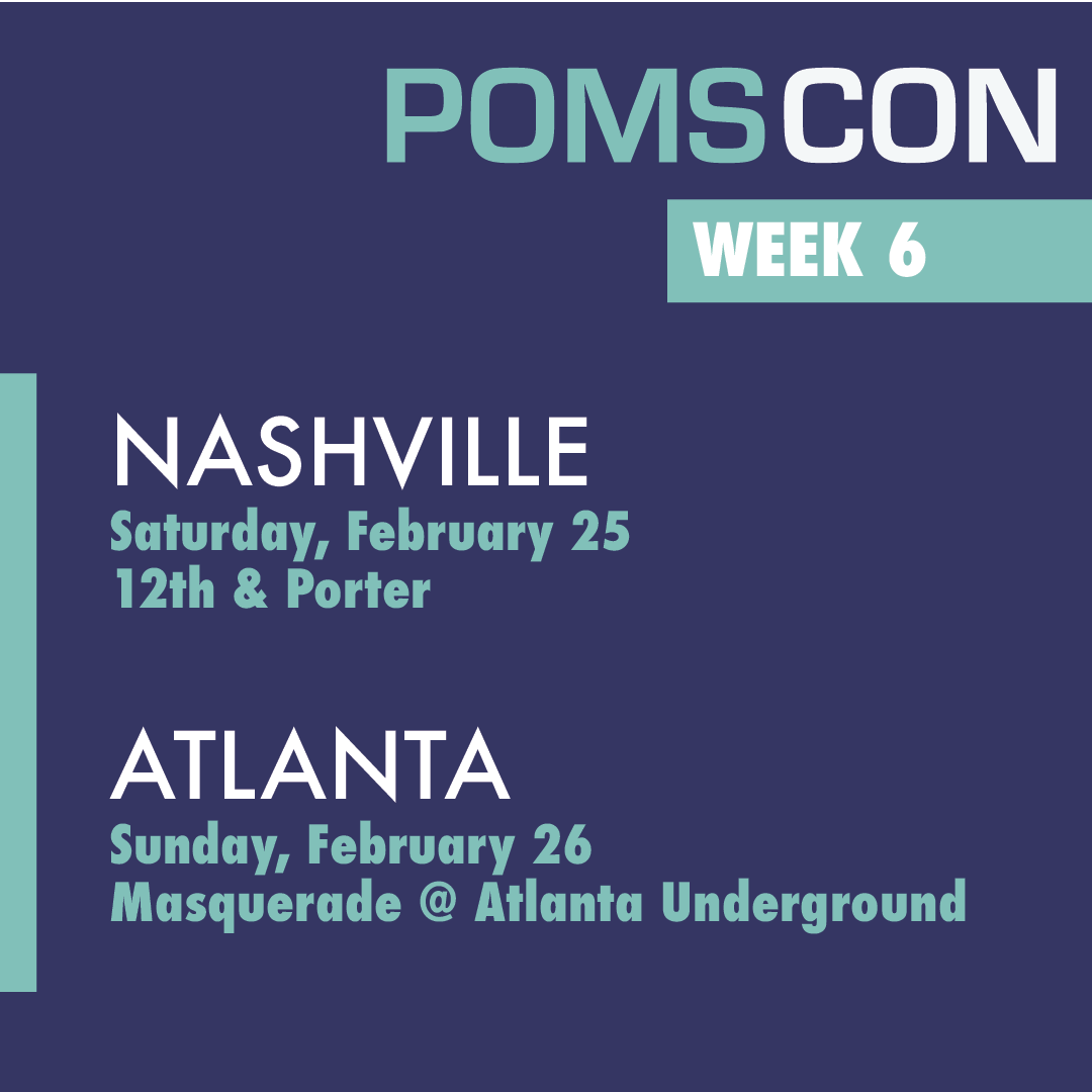 Nashville and Atlanta venues announced :) -> pomscon.com