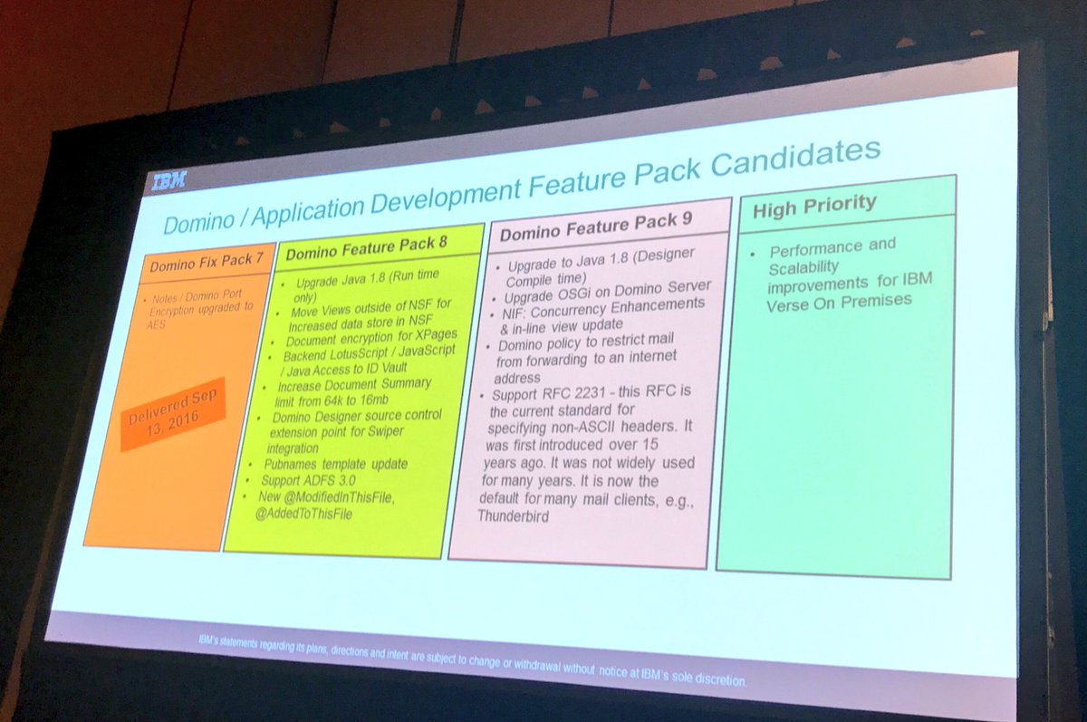 serdar_basegmez's tweet image. Domino and app dev feature pack roadmap. #IBMConnect #IBMDomino