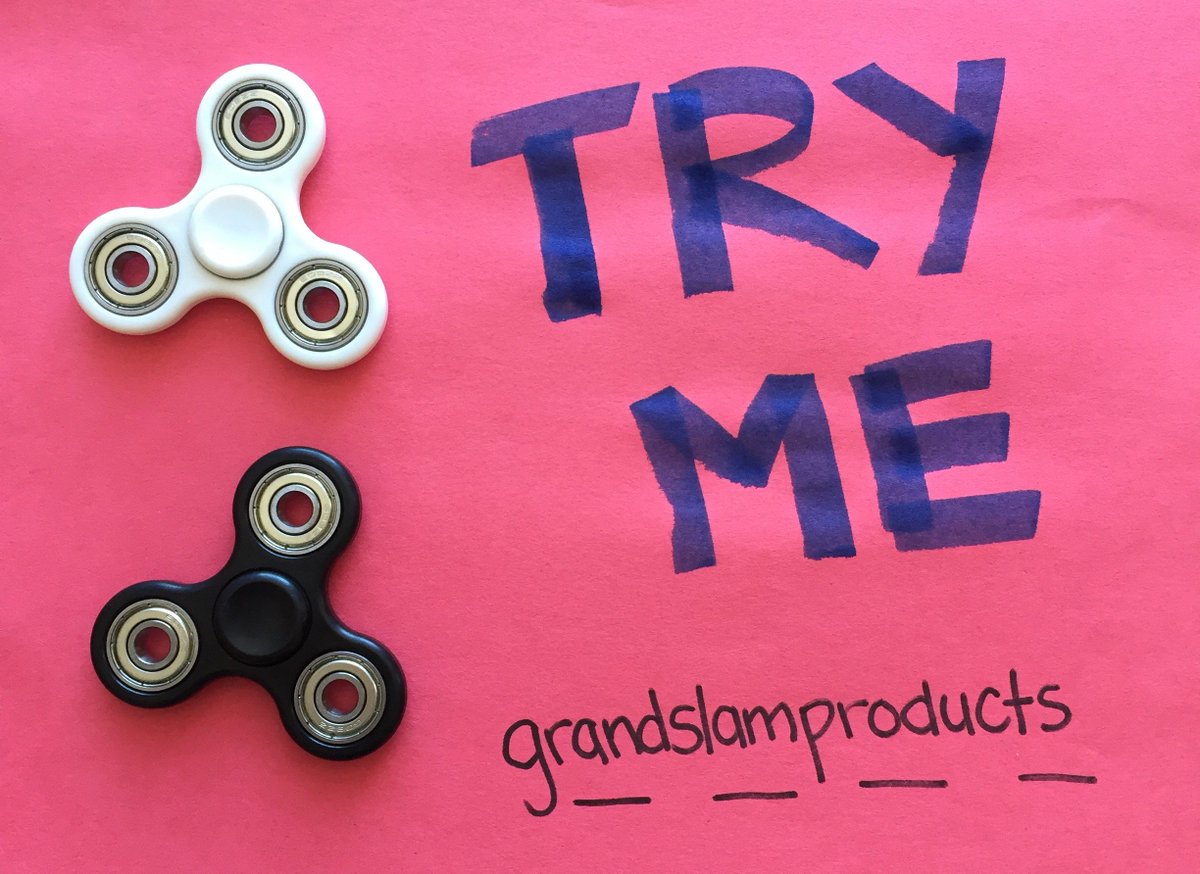 fidgetspinners's tweet photo. Black &amp; white spinners now available! One for $15 and two for $25. Get yours today! DM for details. Order at grandslamproducts@gmail.com https://t.co/IWJKygdqwv