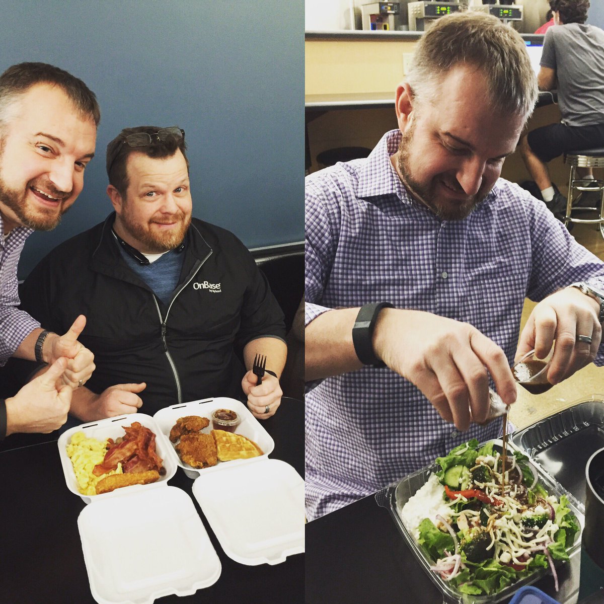 TimGreatLunch's tweet photo. #timgreatlunch got a salad BUT @groundedgeek is #greatlunchapproved and got the amazing breakfast bar!! #trollistthegoal #breakfastforlunch https://t.co/6iWIGSo1Mk