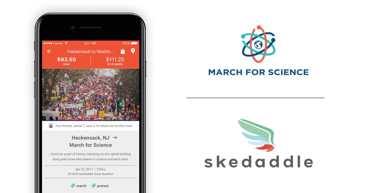 letskedaddle's tweet photo. #ScienceRules. We’ve partnered with the @ScienceMarchDC for routes to the 4/22 march! Join one here. #ScienceMarch https://t.co/nW5JagTyaR https://t.co/dpuWCKfmpB
