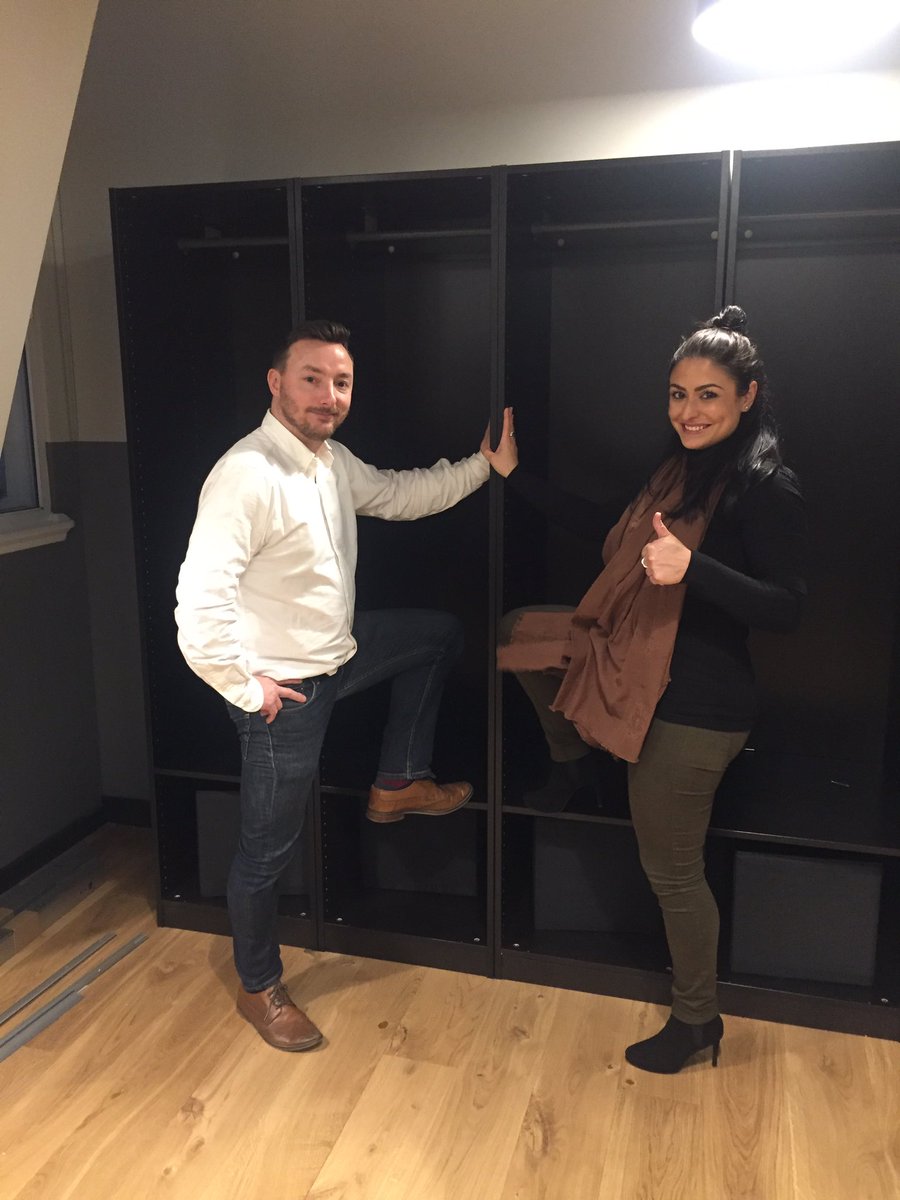 AlisterJenkins's tweet photo. Wardrobes nearly completed.....looks like there might be something missing those though @JKEyzon @EyzonConsulting https://t.co/N2mFz5uXwH