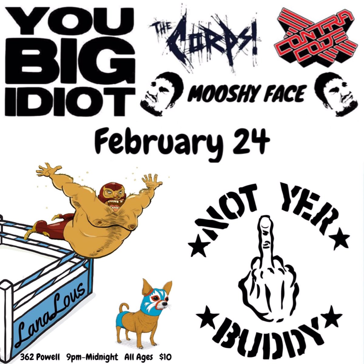 YOUBIGIDIOT's tweet photo. #YOUBIGIDIOT #TheCorps2814 #ContraCode #MooshyFace #YVRPunk #YVRMusic #VancouverMusic #VanCityPunk #VanCityMusic #PunkRock #SkatePunk #YVR https://t.co/Vo7ckV7K8D