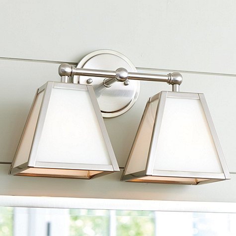 Double Scone Silver Bathroom Vanity Lighting chandelierr.com/bathroom-vanit…