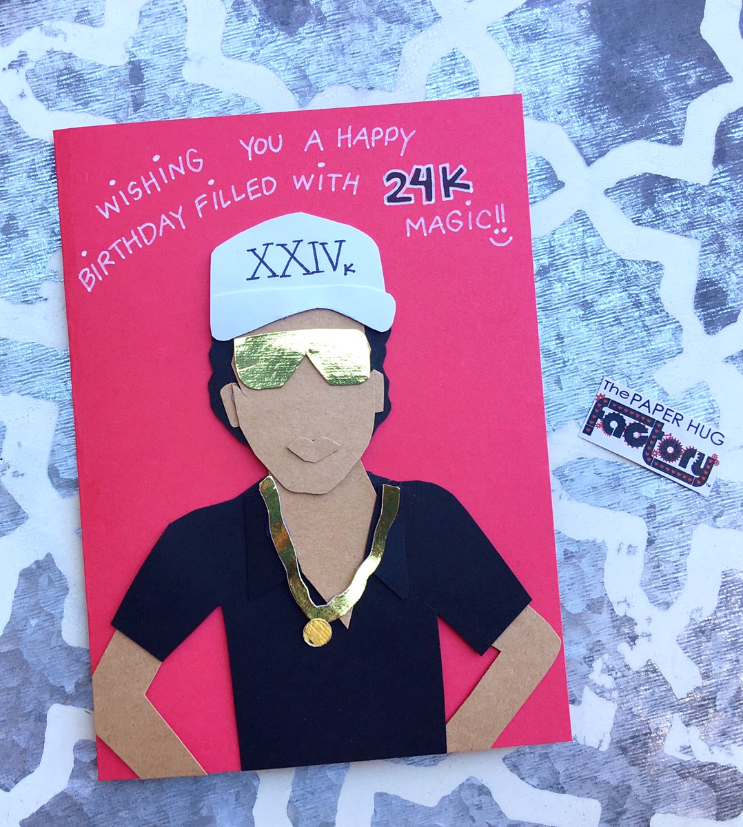 paperhugfactory's tweet photo. 24K Magic-Birthday Card
https://t.co/UTW7816m1s
#brunomars #birthdaycard #handmade #greetingcards #epiconetsy #24k #24kmagic #etsyshop #bday https://t.co/k8P5ENSEwe