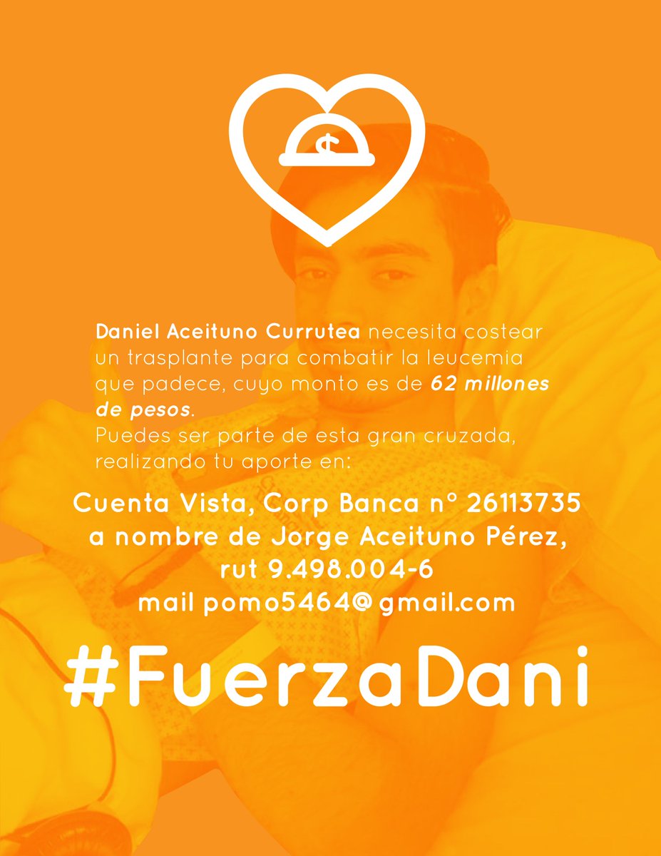Fuerza_Dani's tweet image. Se parte de la historia de Daniel, tu aporte puede hacer la diferencia &amp;lt;3
#FuerzaDani