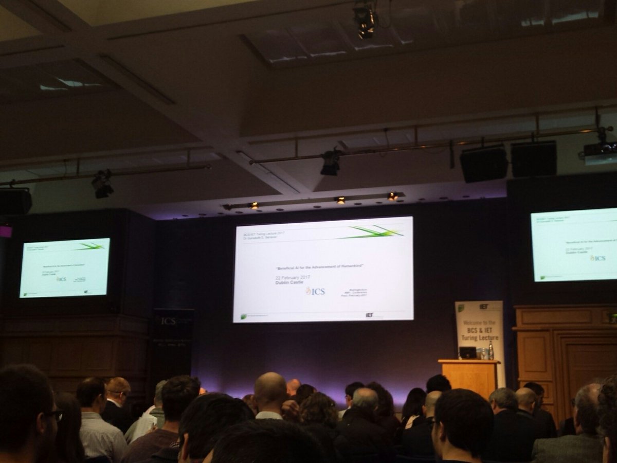 IETIreland's tweet photo. Great attendance at the BCS/IET Turing Lecture in Dublin  #turinglecture #IET #BCS https://t.co/LQFvlLuhru